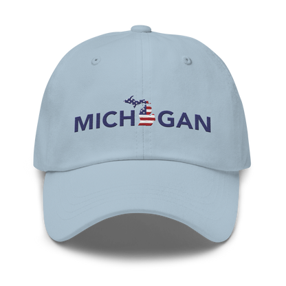 'Michigan' Dad Hat (Sans Font Patriotic Edition)