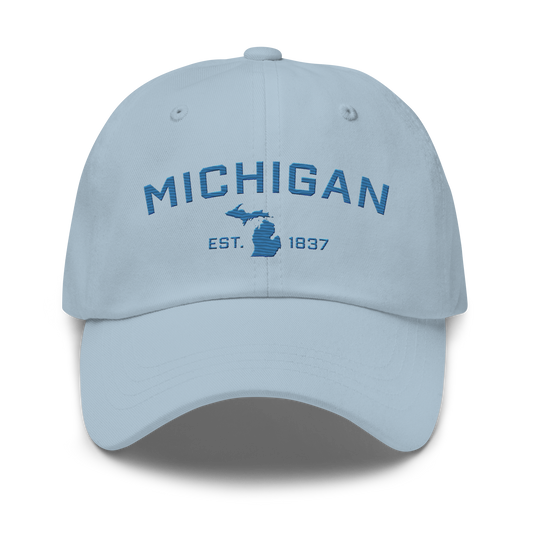 'Michigan EST 1837' Dad Hat (Athletic Font) | Superior Blue