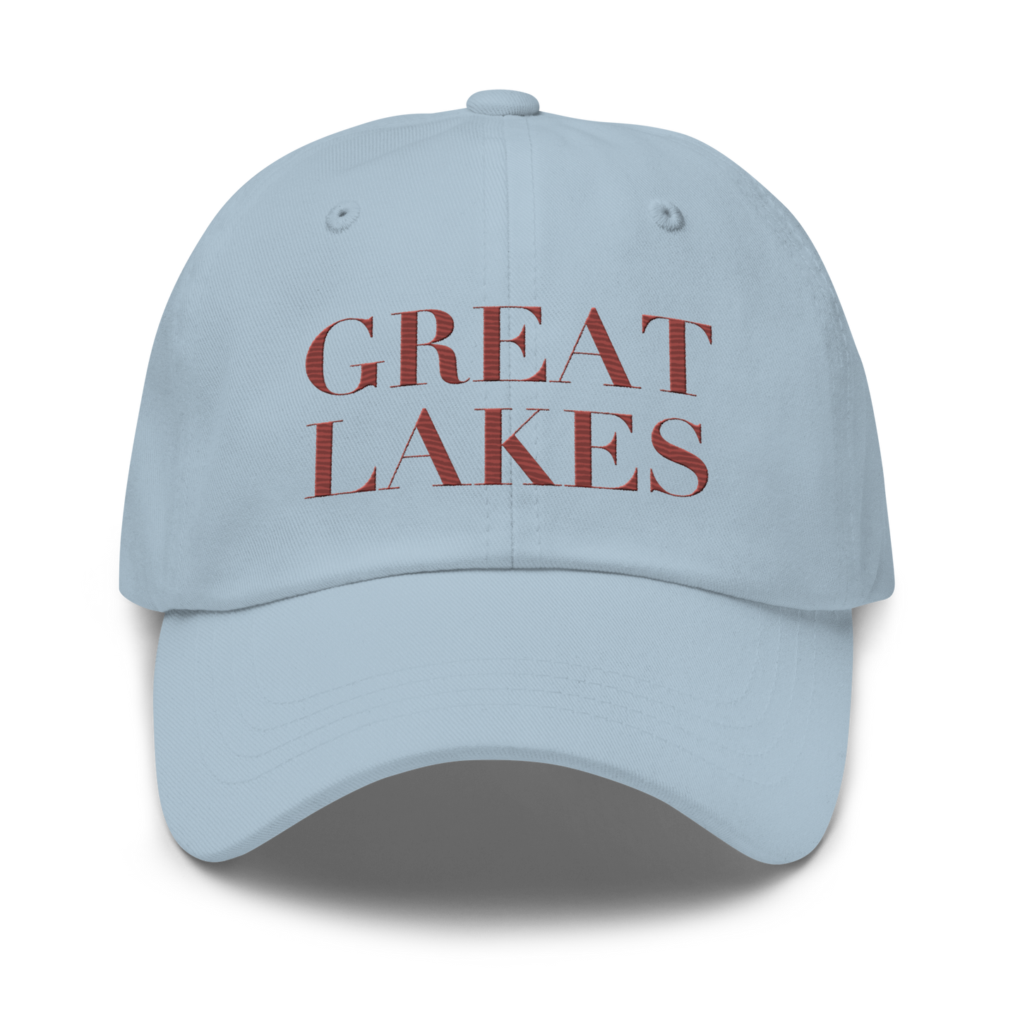 'Great Lakes' Dad Hat (Didone Font) | Ore Dock Red