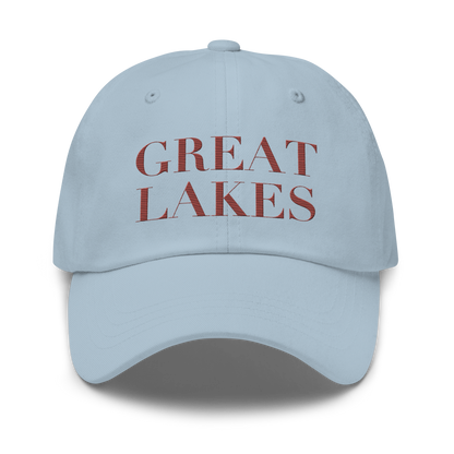 'Great Lakes' Dad Hat (Didone Font) | Ore Dock Red