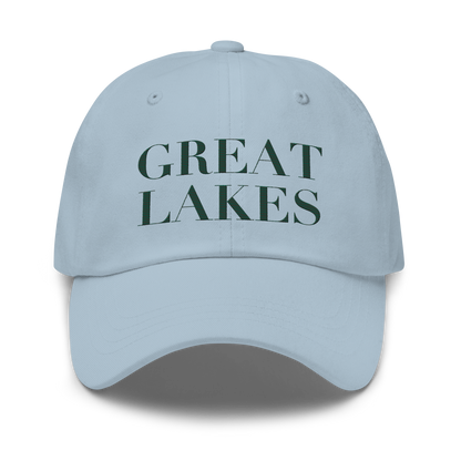 'Great Lakes' Dad Hat (Didone Font) | Laconic Green