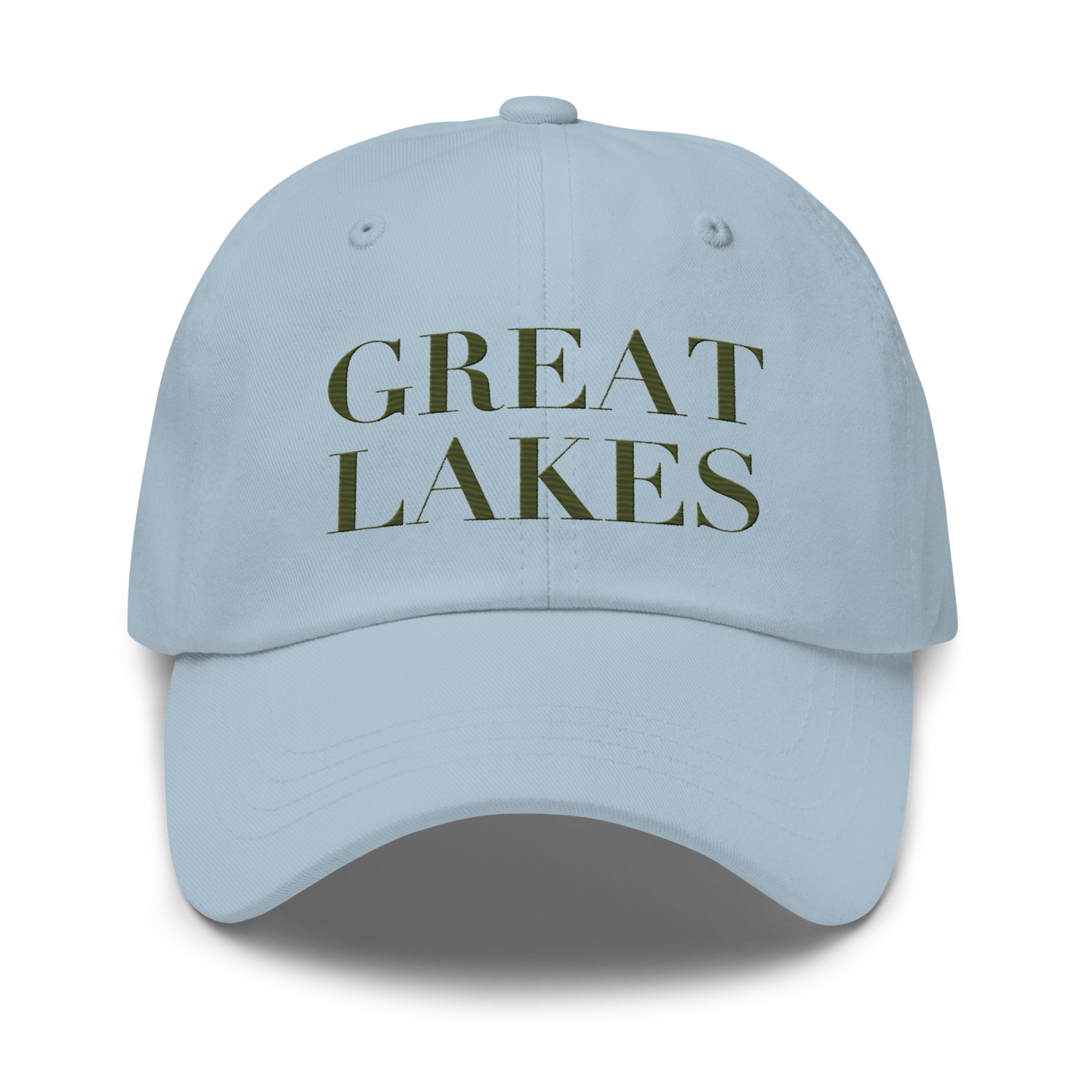 'Great Lakes' Dad Hat (Didone Font) | Army Green