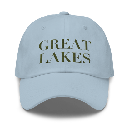 'Great Lakes' Dad Hat (Didone Font) | Army Green