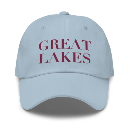 'Great Lakes' Dad Hat (Didone Font) | Ruby Red