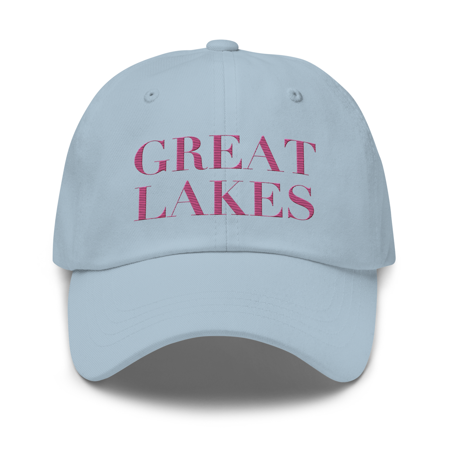 'Great Lakes' Dad Hat (Didone Font) | Apple Blossom Pink