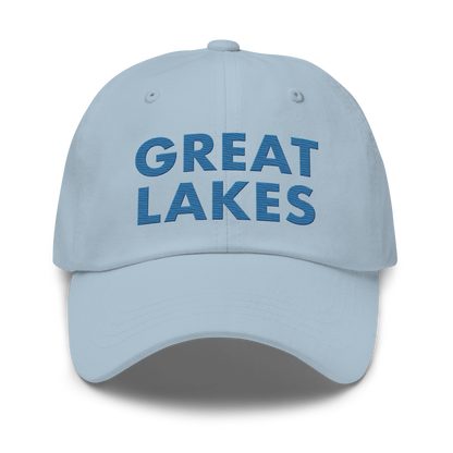 'Great Lakes' Dad Hat (Geometric Sans Font) | Superior Blue