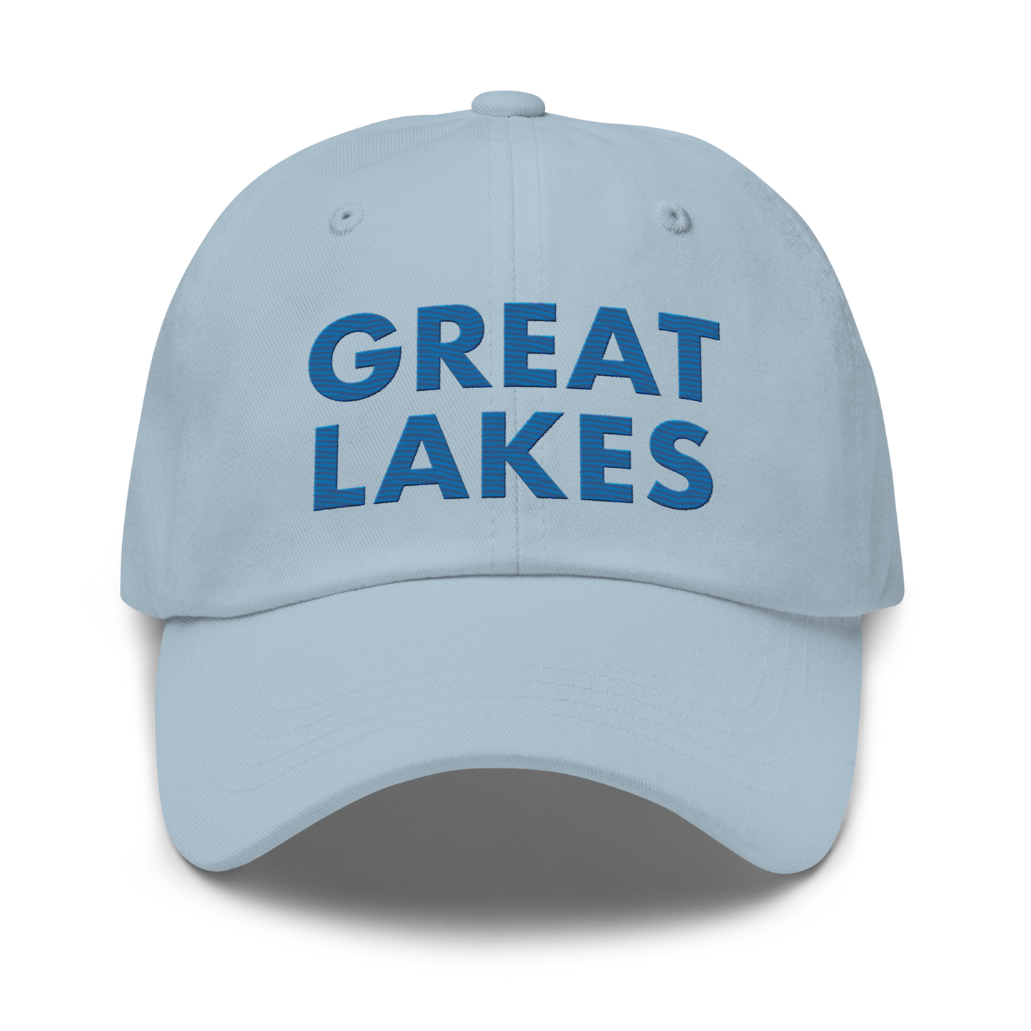 'Great Lakes' Dad Hat (Geometric Sans Font) | Azure