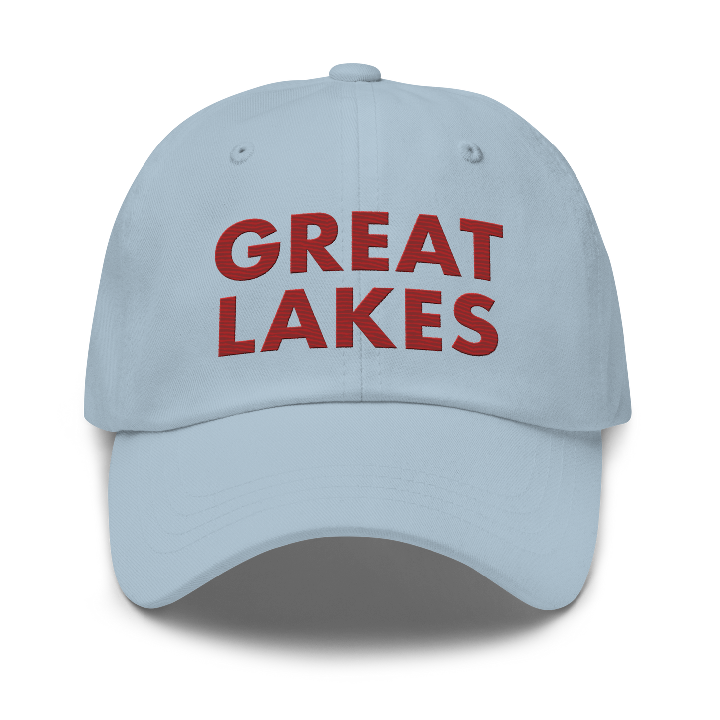 'Great Lakes' Dad Hat (Geometric Sans Font) | Thimbleberry Red