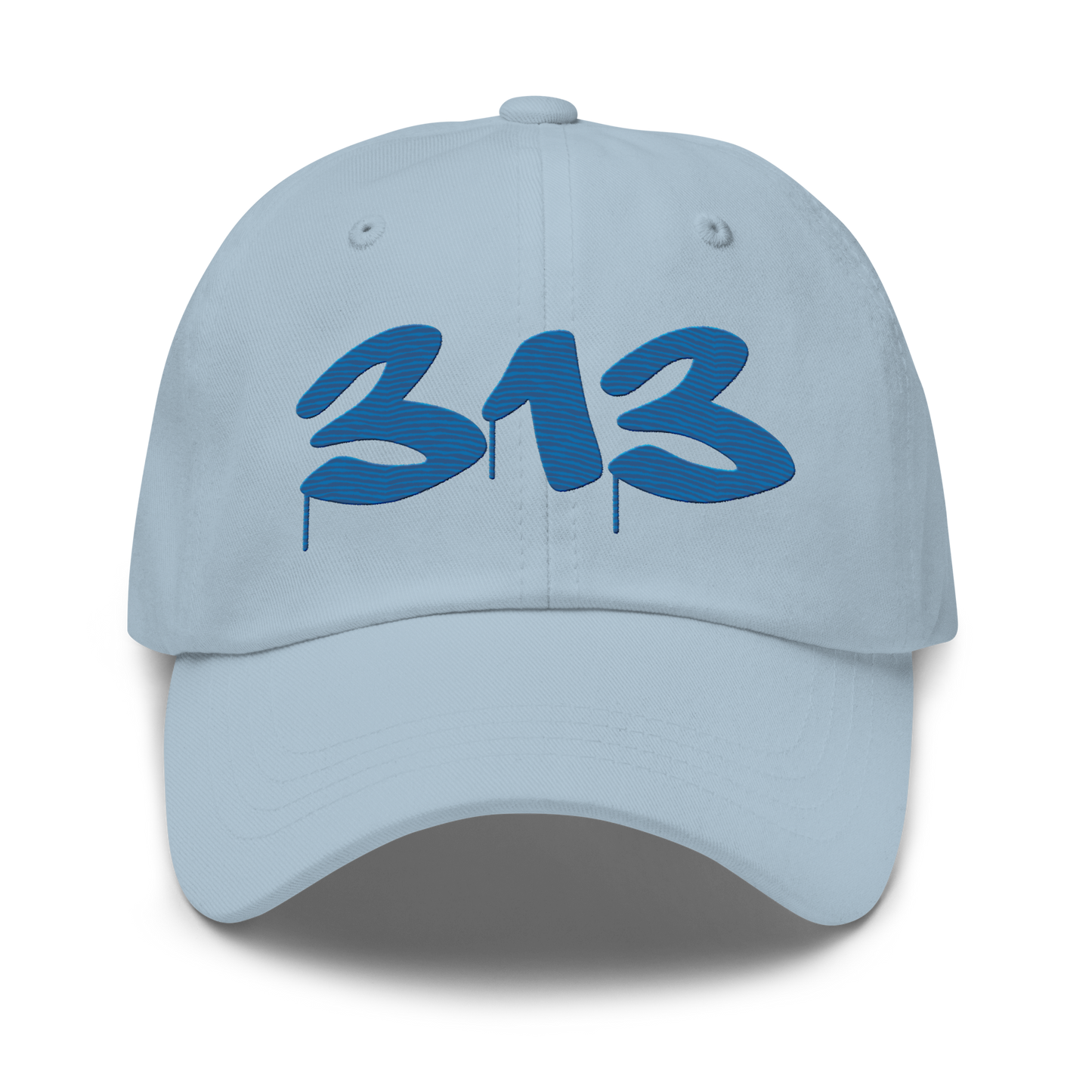 Detroit '313' Dad Hat (Tag Font) | Azure