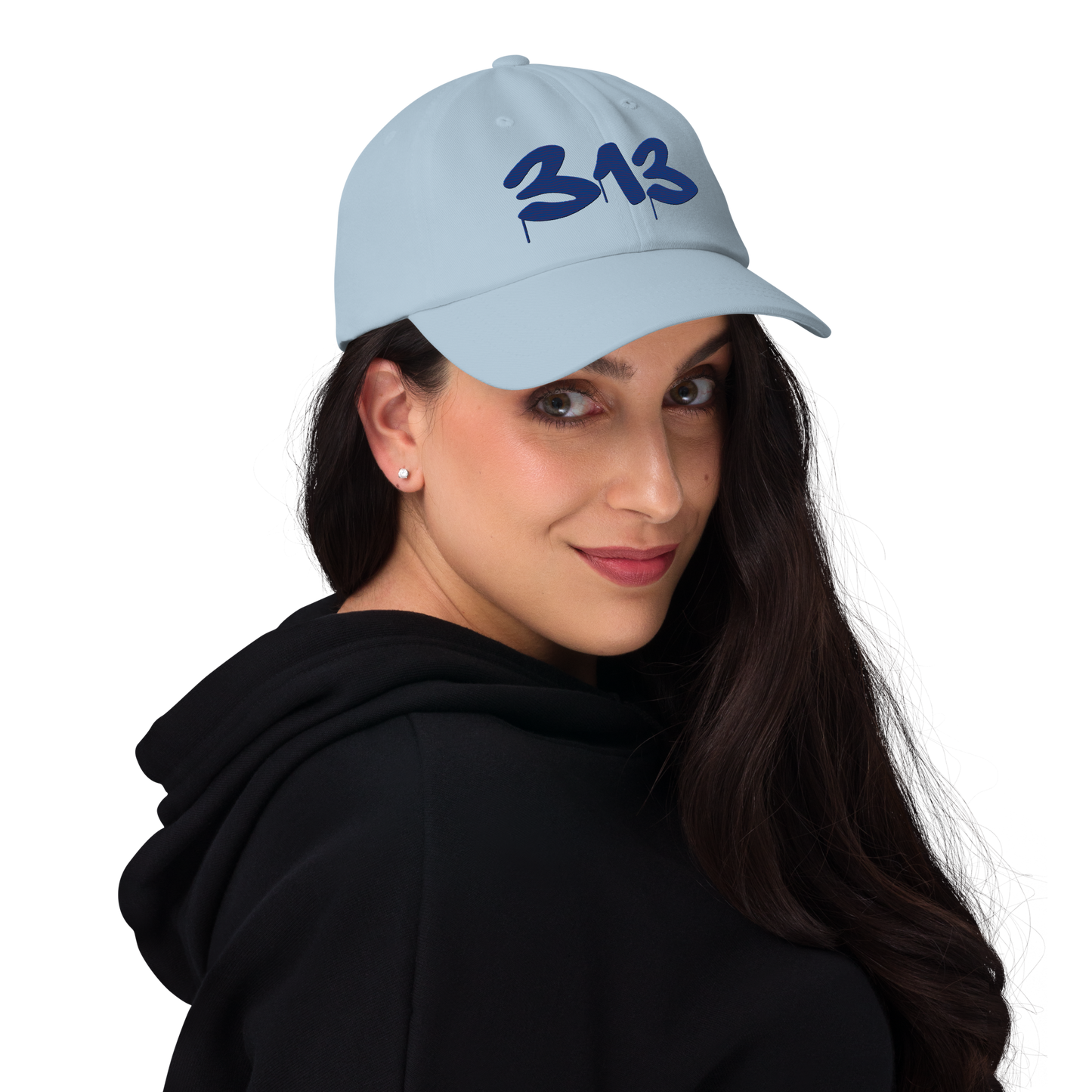 Detroit '313' Dad Hat (Tag Font) | Dearborn Blue