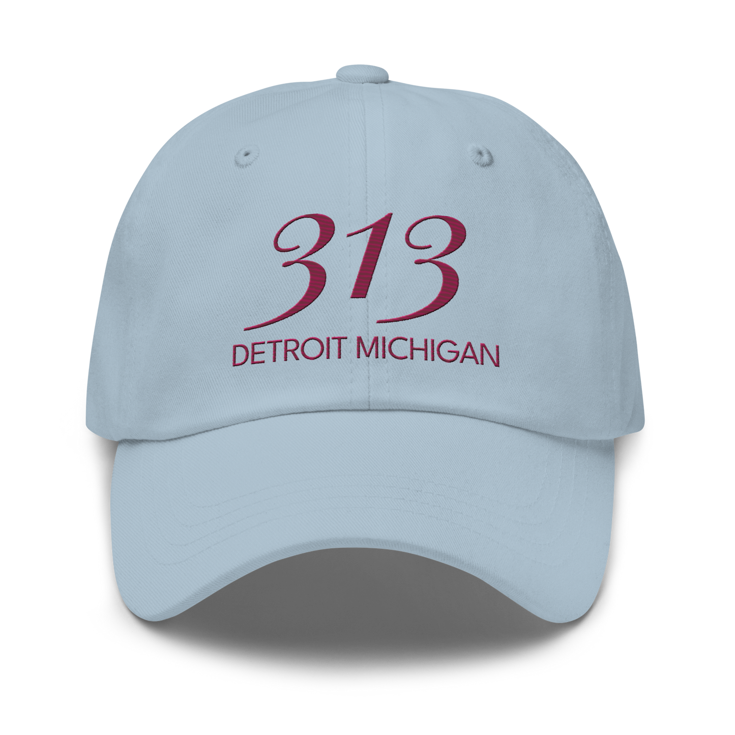 '313 Detroit Michigan' Dad Hat | Ruby Red