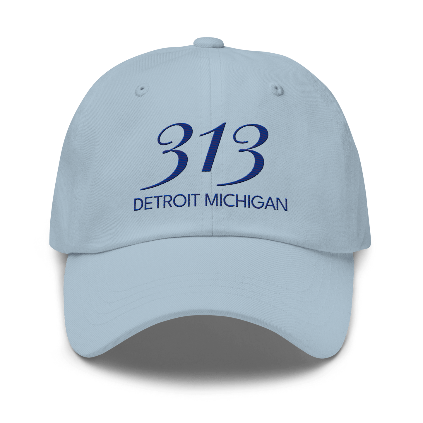 '313 Detroit Michigan' Dad Hat | Bourbon Blue