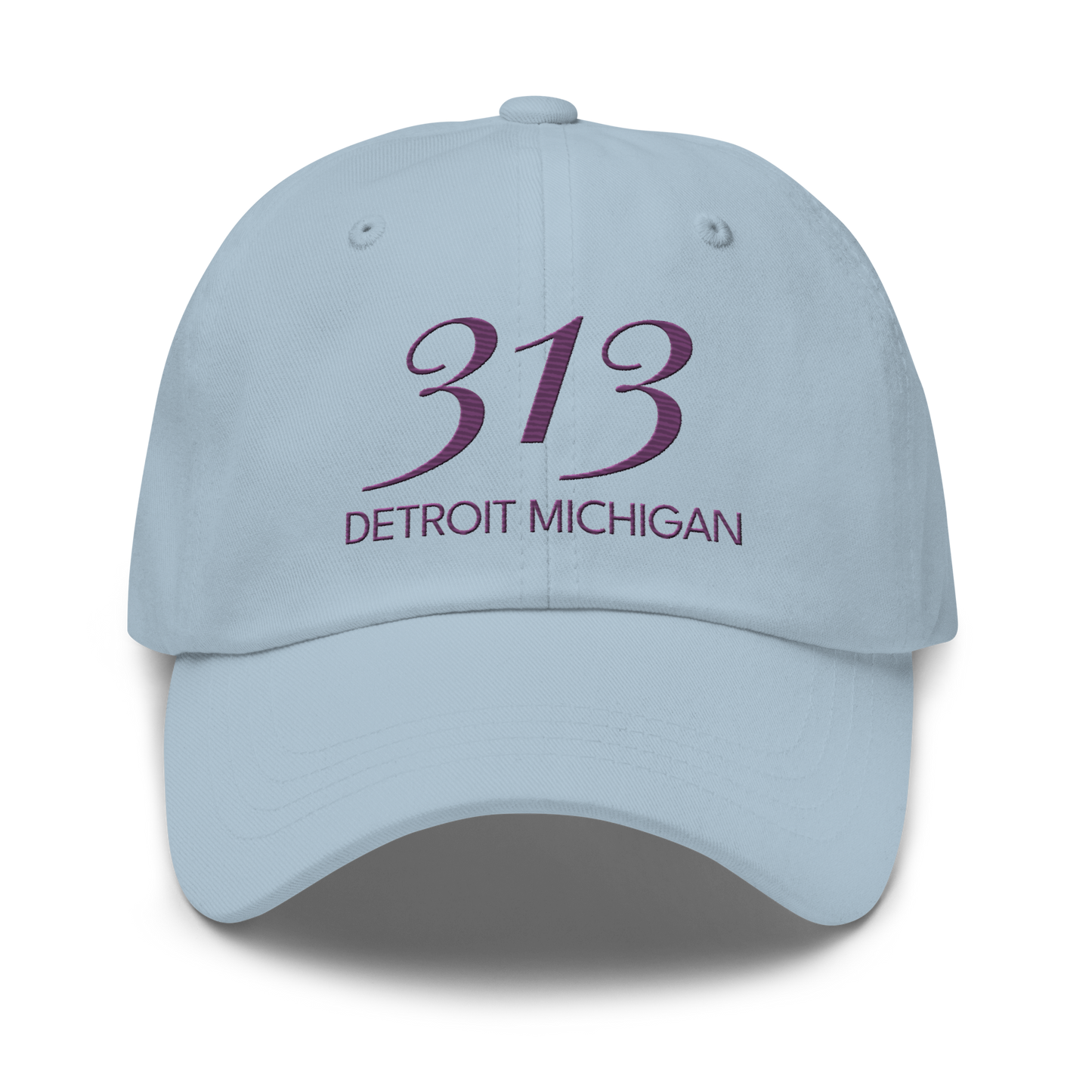 '313 Detroit Michigan' Dad Hat | Plum