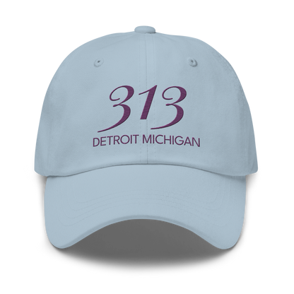 '313 Detroit Michigan' Dad Hat | Plum