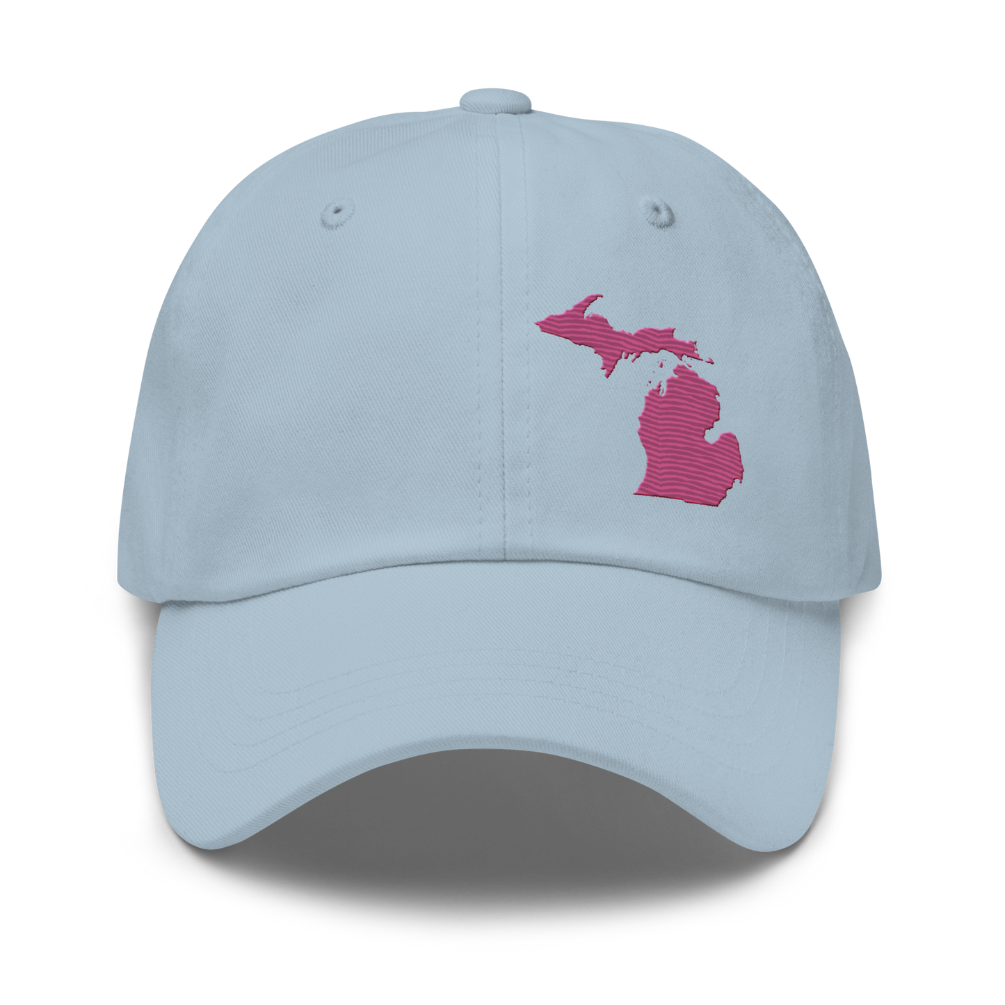 Michigan Dad Hat | Apple Blossom Pink Outline