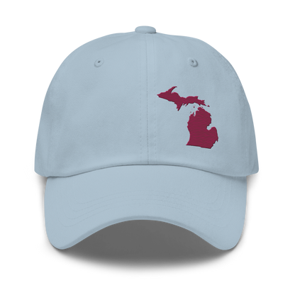 Michigan Dad Hat | Ruby Red Outline