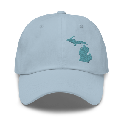 Michigan Dad Hat | Huron Blue Outline