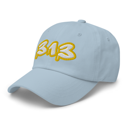 Detroit '313' Dad Hat (Tag Font w/ Gold Stroke)