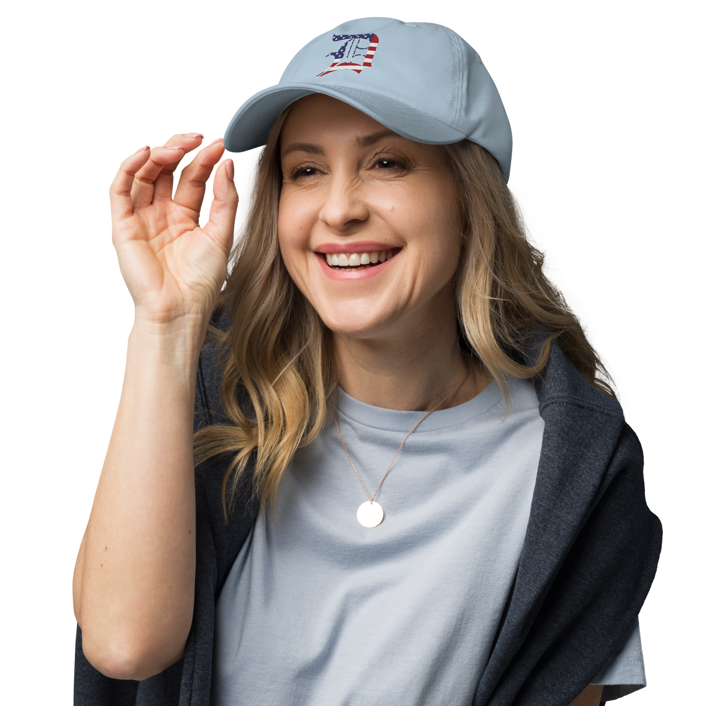 Detroit 'Old English D' Dad Hat (Patriotic Edition)