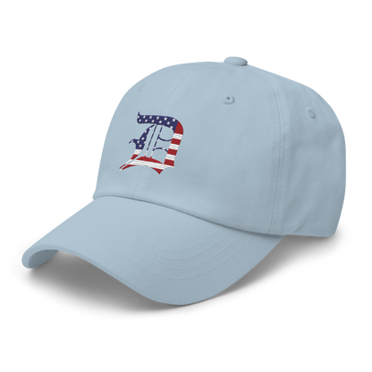 Detroit 'Old English D' Dad Hat (Patriotic Edition)