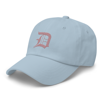 Detroit 'Old English D' Dad Hat (Cherry Blossom Pink)