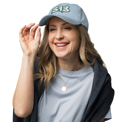 Detroit '313' Dad Hat (Copper Green Tag Font)