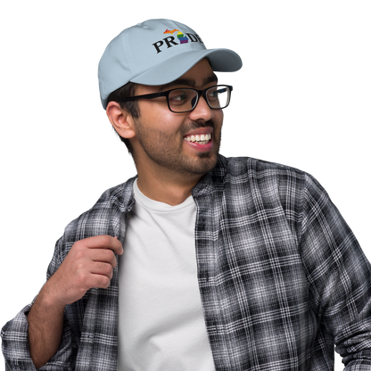 Michigan 'Pride' Dad Hat (Rainbow Pride Outline)