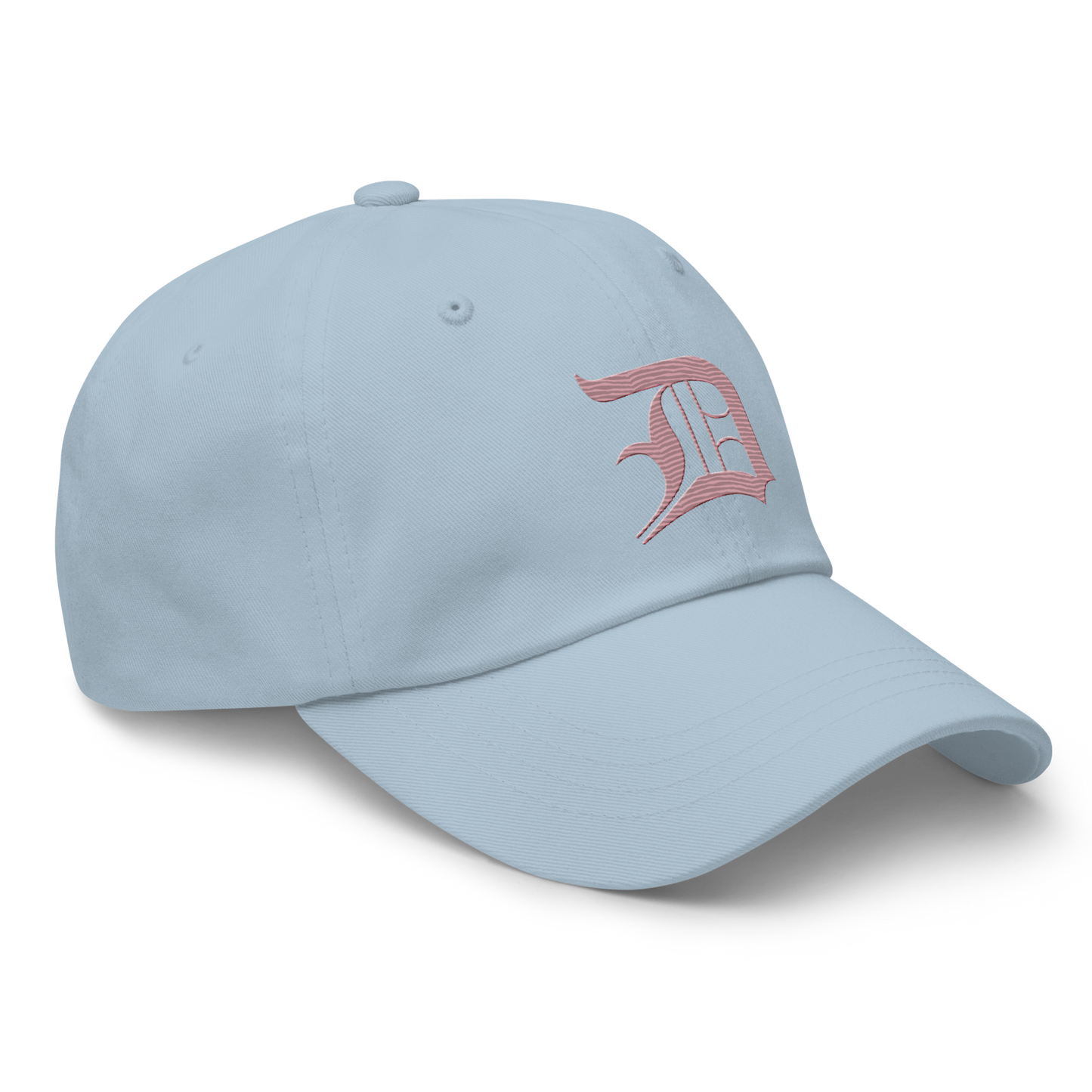 Detroit 'Old English D' Dad Hat (Cherry Blossom Pink)