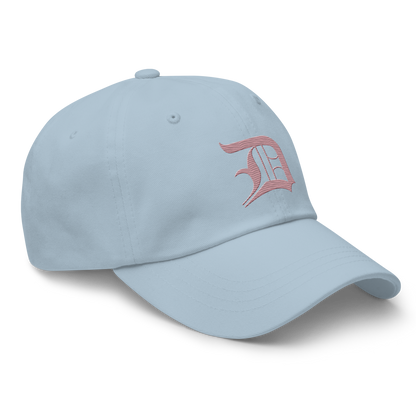 Detroit 'Old English D' Dad Hat (Cherry Blossom Pink)