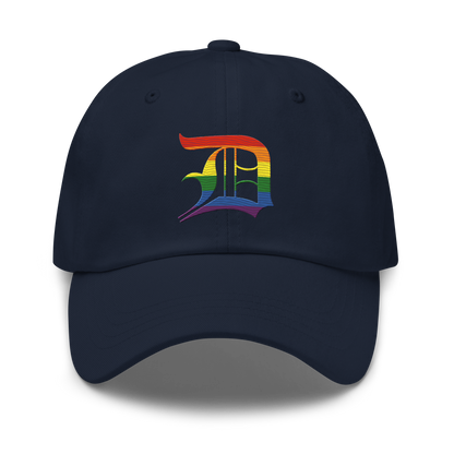 Detroit 'Old English D' Dad Hat (Rainbow Pride Edition)