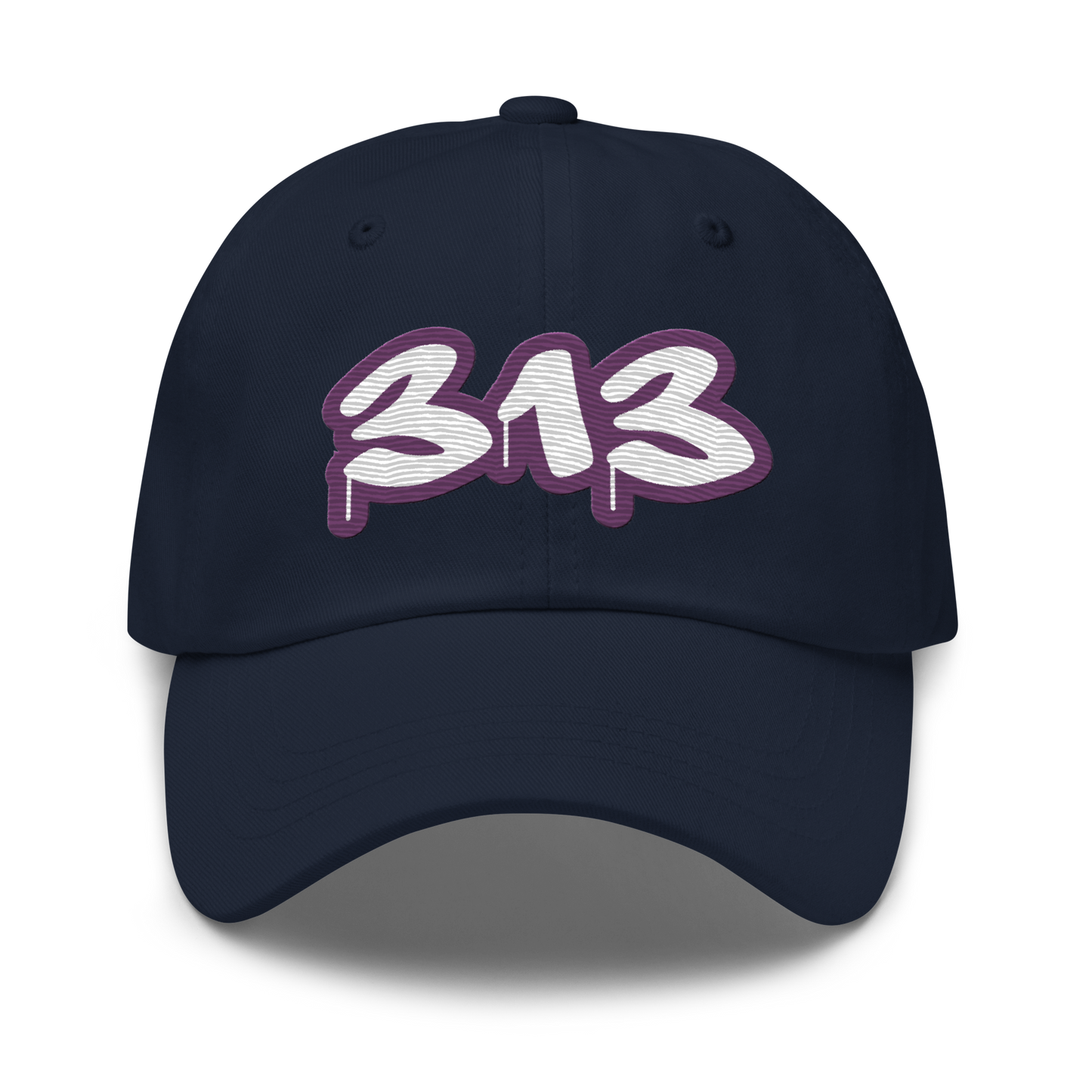 Detroit '313' Dad Hat (Plum Tag Font)