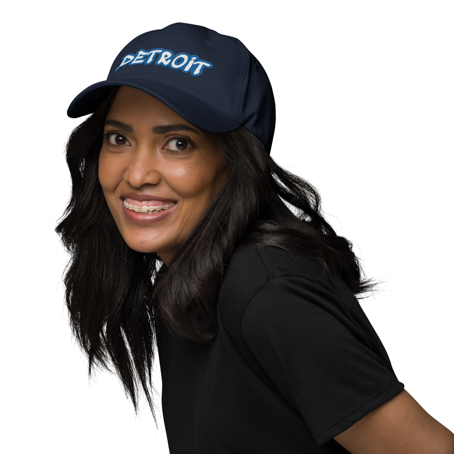 'Detroit' Dad Hat (Azure Tag Font)