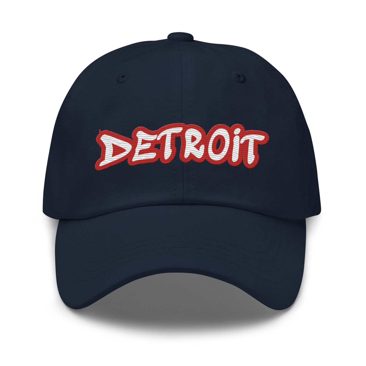 'Detroit' Dad Hat (Aliform Red Tag Font)