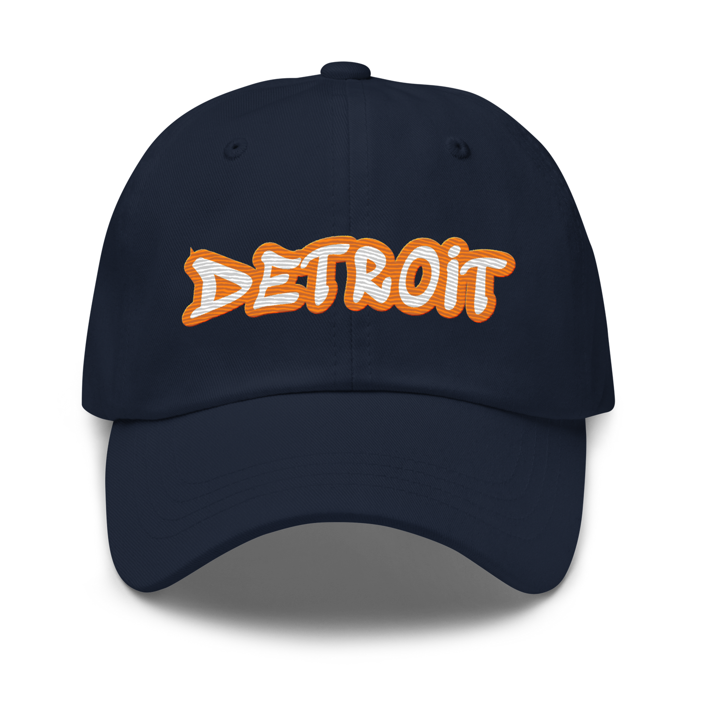 'Detroit' Dad Hat (Orange Tag Font)