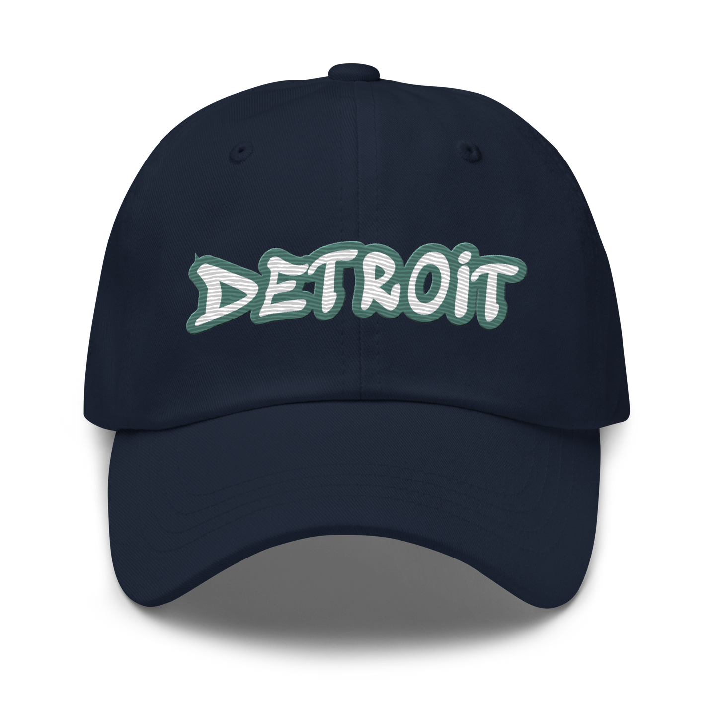 'Detroit' Dad Hat (Copper Green Tag Font)