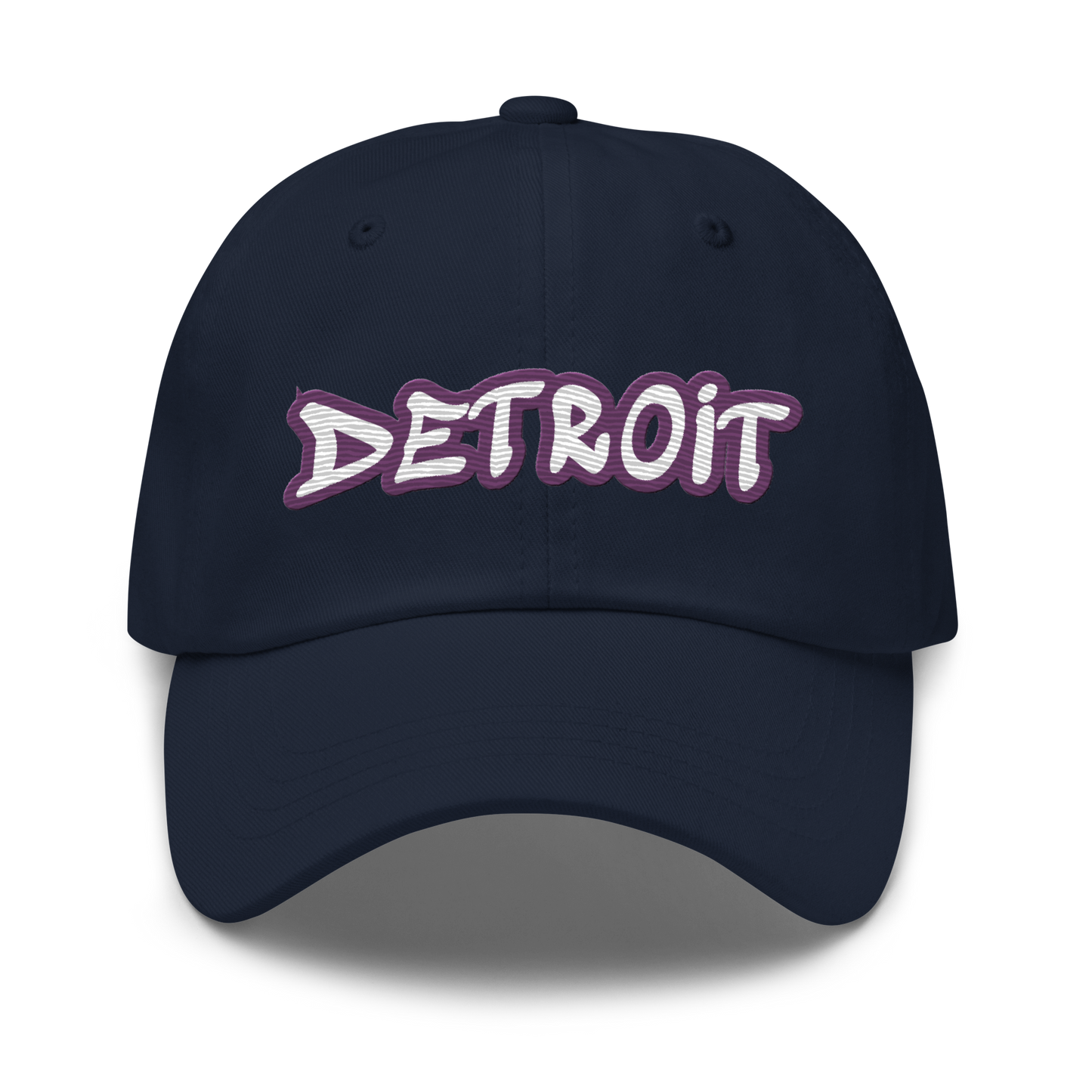 'Detroit' Dad Hat (Plum Tag Font)