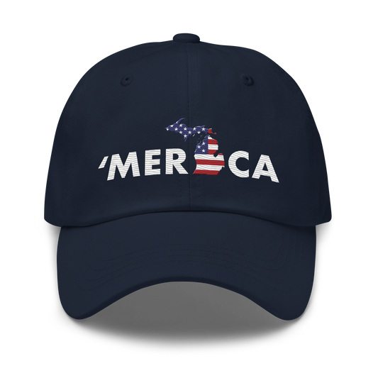 Michigan 'Merica' Dad Hat (Patriotic Edition)