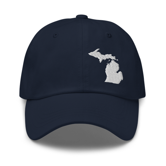 Michigan Dad Hat (White MI Outline)