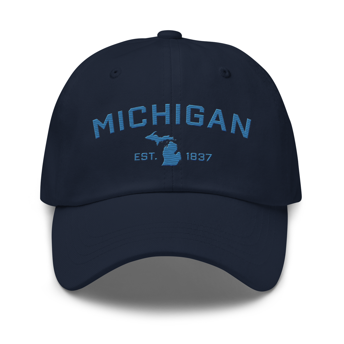 'Michigan EST 1837' Dad Hat (Athletic Font) | Superior Blue