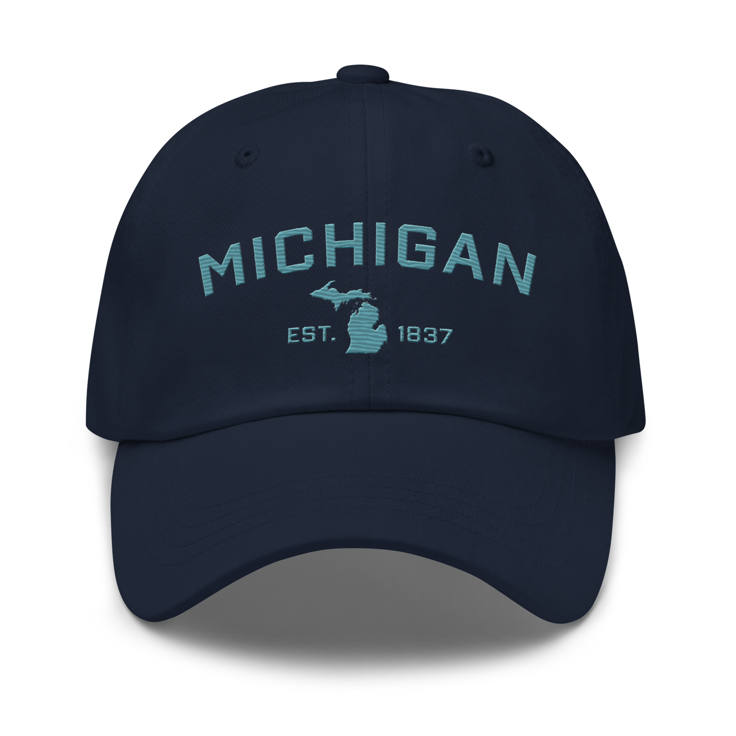 'Michigan EST 1837' Dad Hat (Athletic Font) | Huron Blue