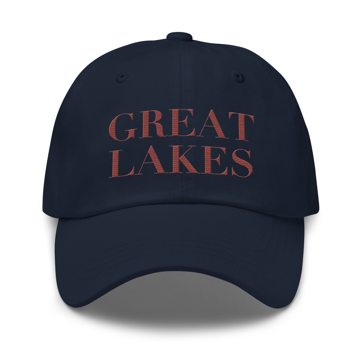 'Great Lakes' Dad Hat (Didone Font) | Ore Dock Red