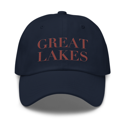 'Great Lakes' Dad Hat (Didone Font) | Ore Dock Red