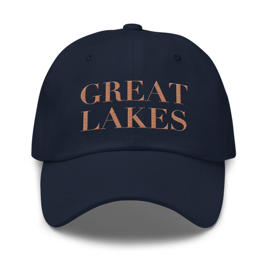 'Great Lakes' Dad Hat (Didone Font) | Copper