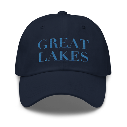 'Great Lakes' Dad Hat (Didone Font) | Superior Blue