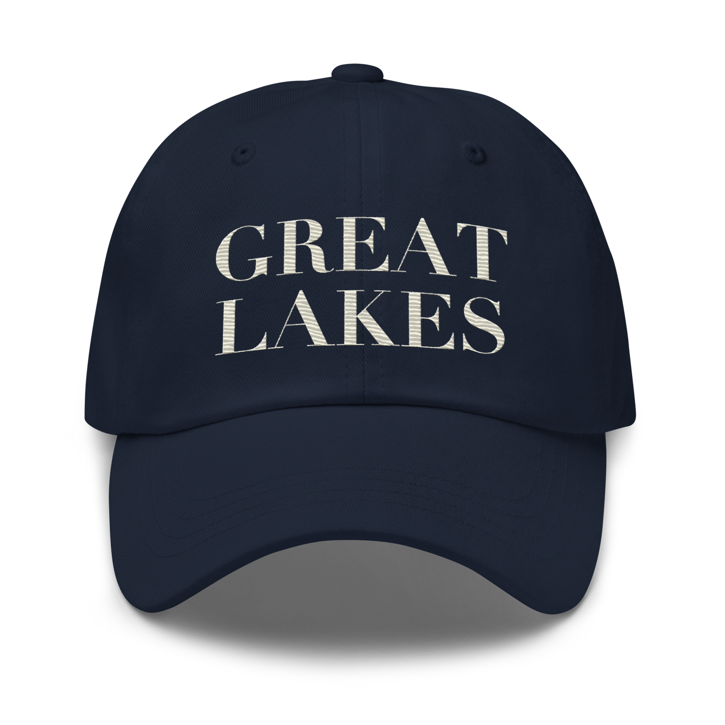 'Great Lakes' Dad Hat (Didone Font) | Ivory White