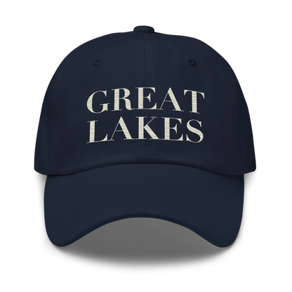 'Great Lakes' Dad Hat (Didone Font) | Ivory White