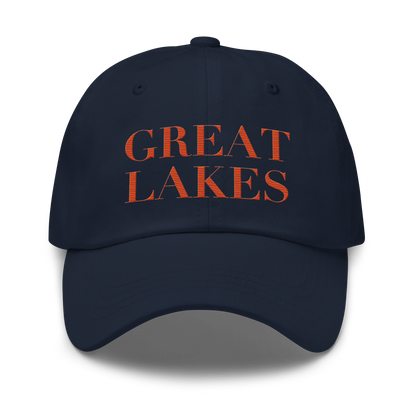 'Great Lakes' Dad Hat (Didone Font) | Maple Leaf Orange