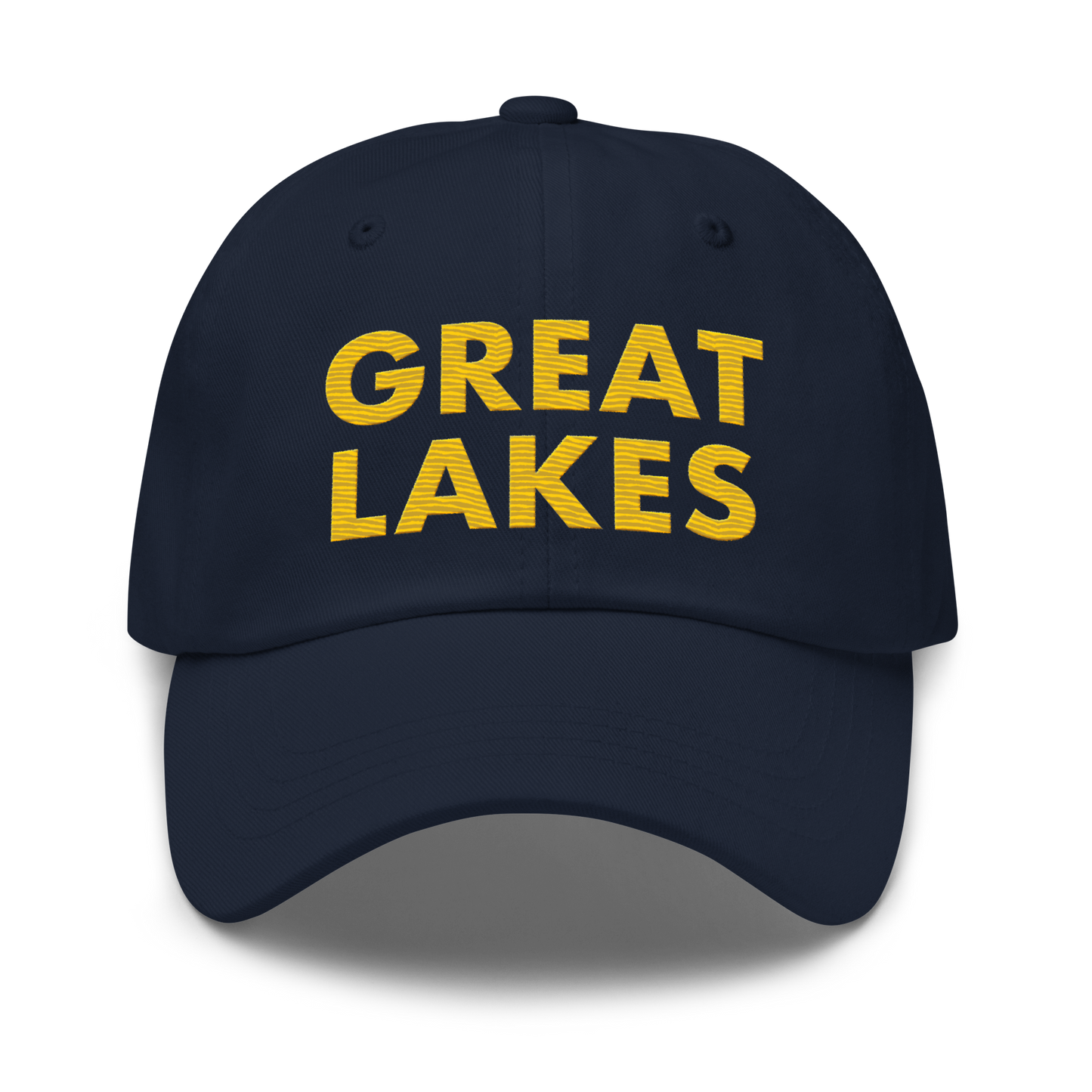 'Great Lakes' Dad Hat (Geometric Sans Font) | Maize