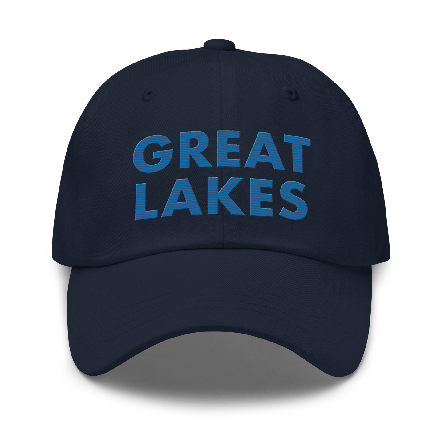 'Great Lakes' Dad Hat (Geometric Sans Font) | Azure