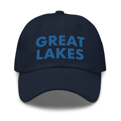 'Great Lakes' Dad Hat (Geometric Sans Font) | Azure